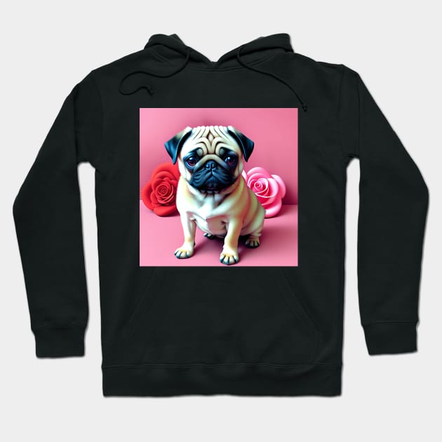 Valentine Pug Hoodie by Fly Beyond